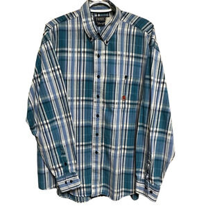 Twenty X By Wrangler‎ Shirt Mens XL Multicolor Plaid Button Down Cowboy Workwear